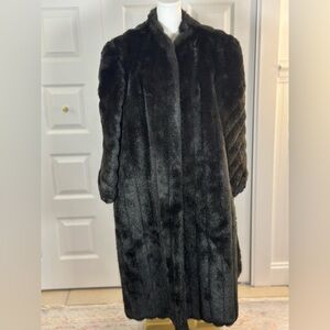 Black Faux Fur Coat